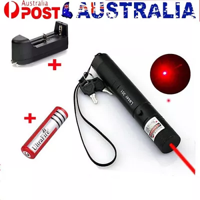 650nm < 1MW Red Laser Pointer Pen Visible Beam Light Lazer + Battery + Charger • $18.98